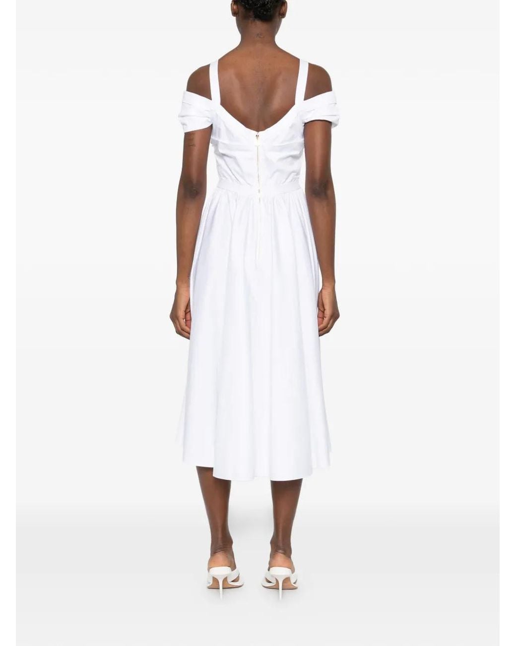 Elisabetta Franchi White Viscose Dress