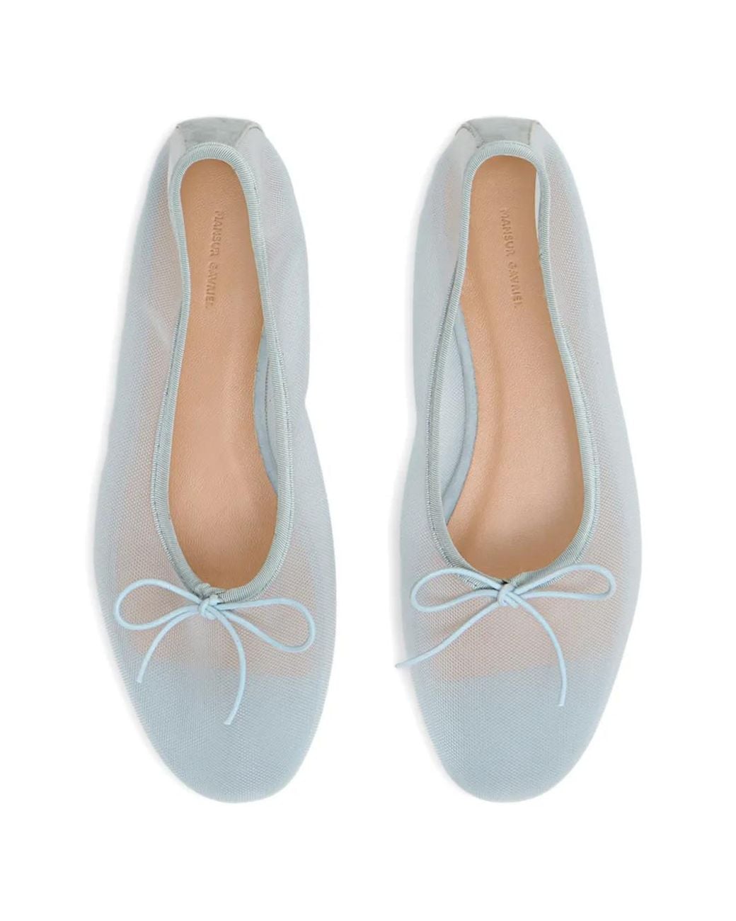 Mansur Gavriel White Dream Mesh Ballet Flats