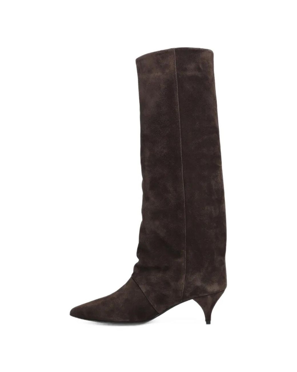 Alchimia Brown Pointed-Toe Zip-Detail Boots