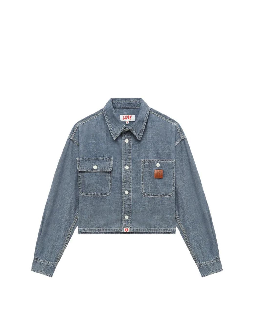 A Bathing Ape Blue Patch-Pocket Shirt