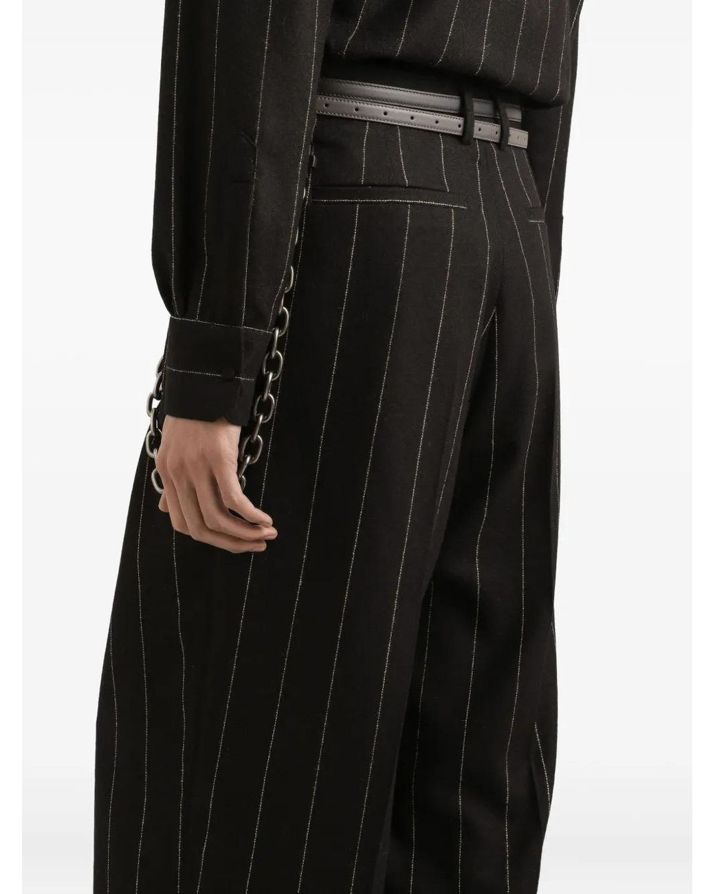 Dolce & Gabbana Black Wide Trousers for men