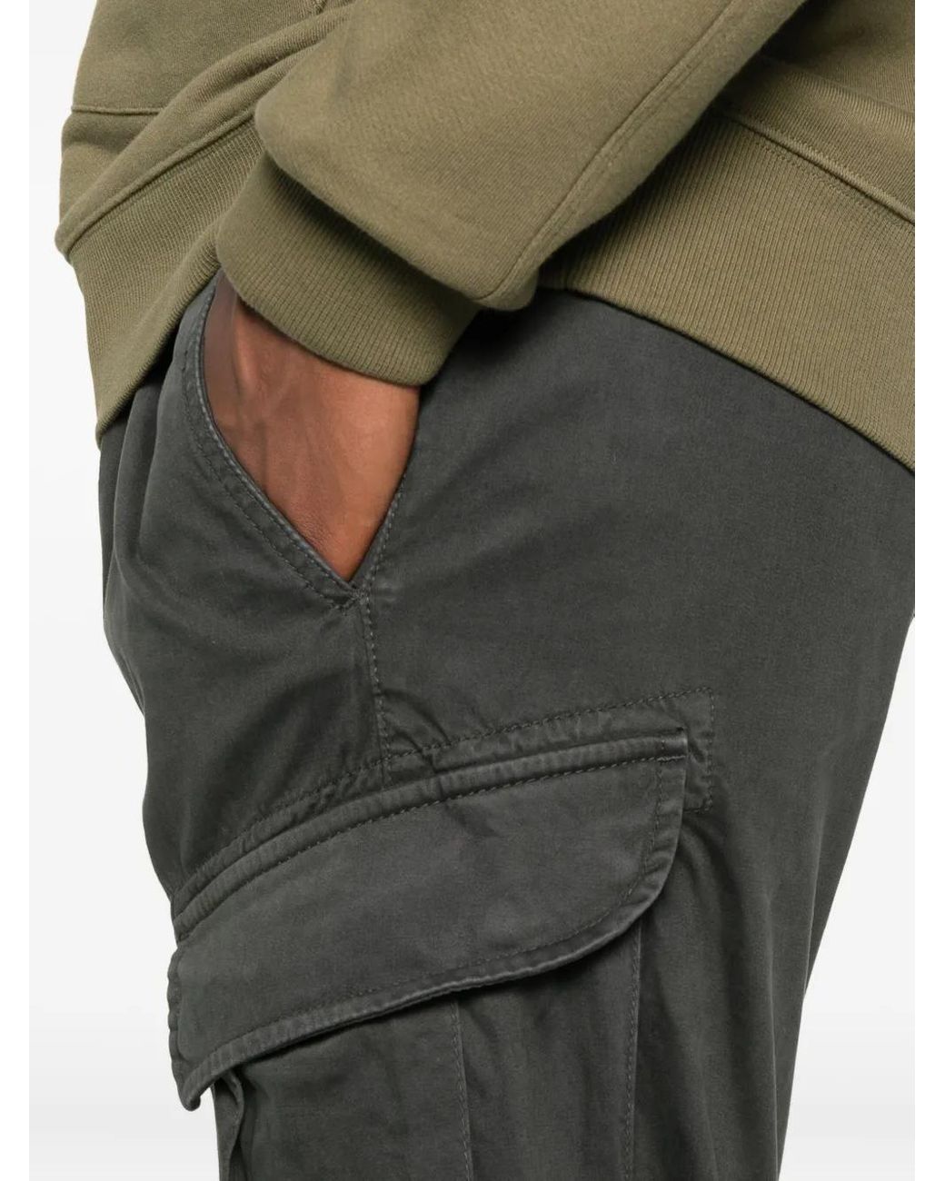 C P Company Black Lens-Detail Cargo Pants for men