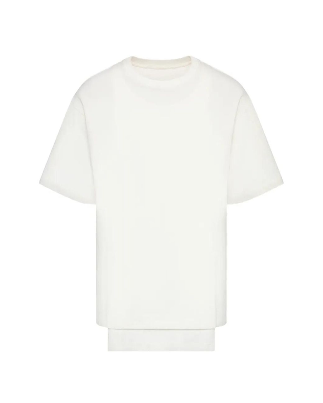 Maison Margiela White Double Layered T-Shirt for men