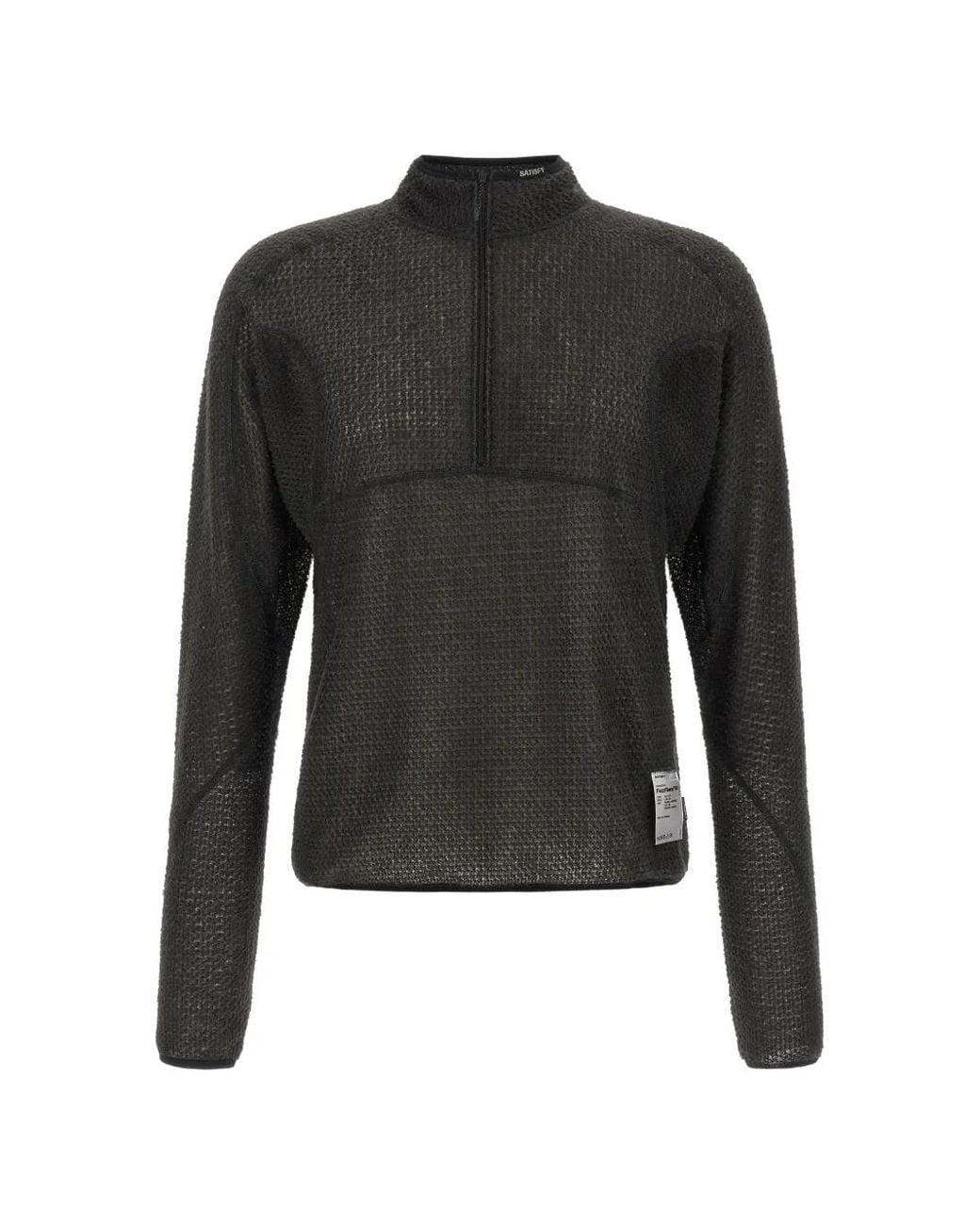Satisfy Black Half-Zip Sweater for men