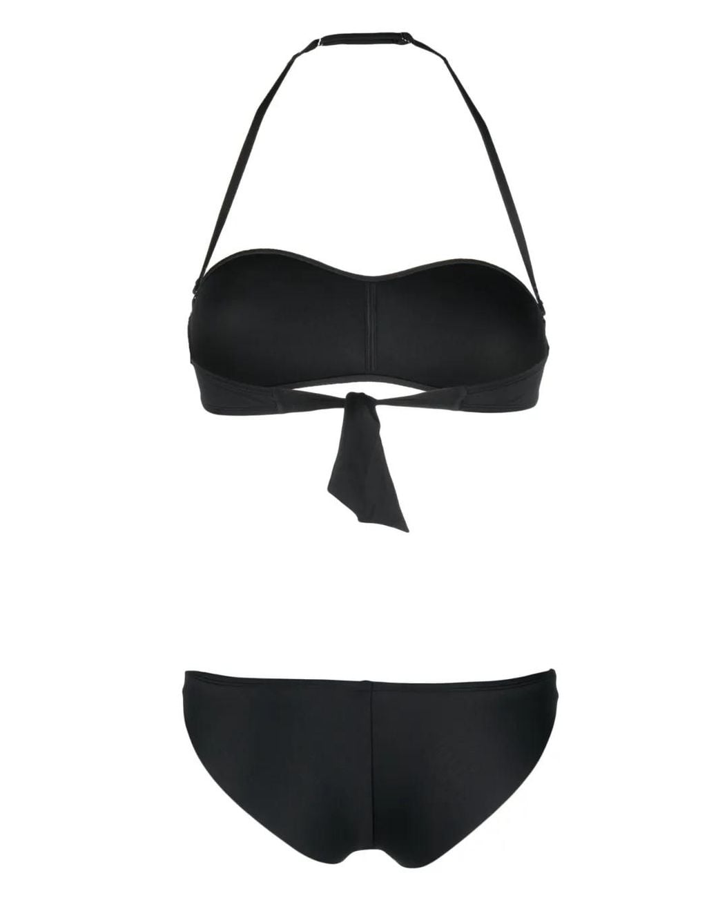 EA7 Black Logo-Embellished Bikini Set