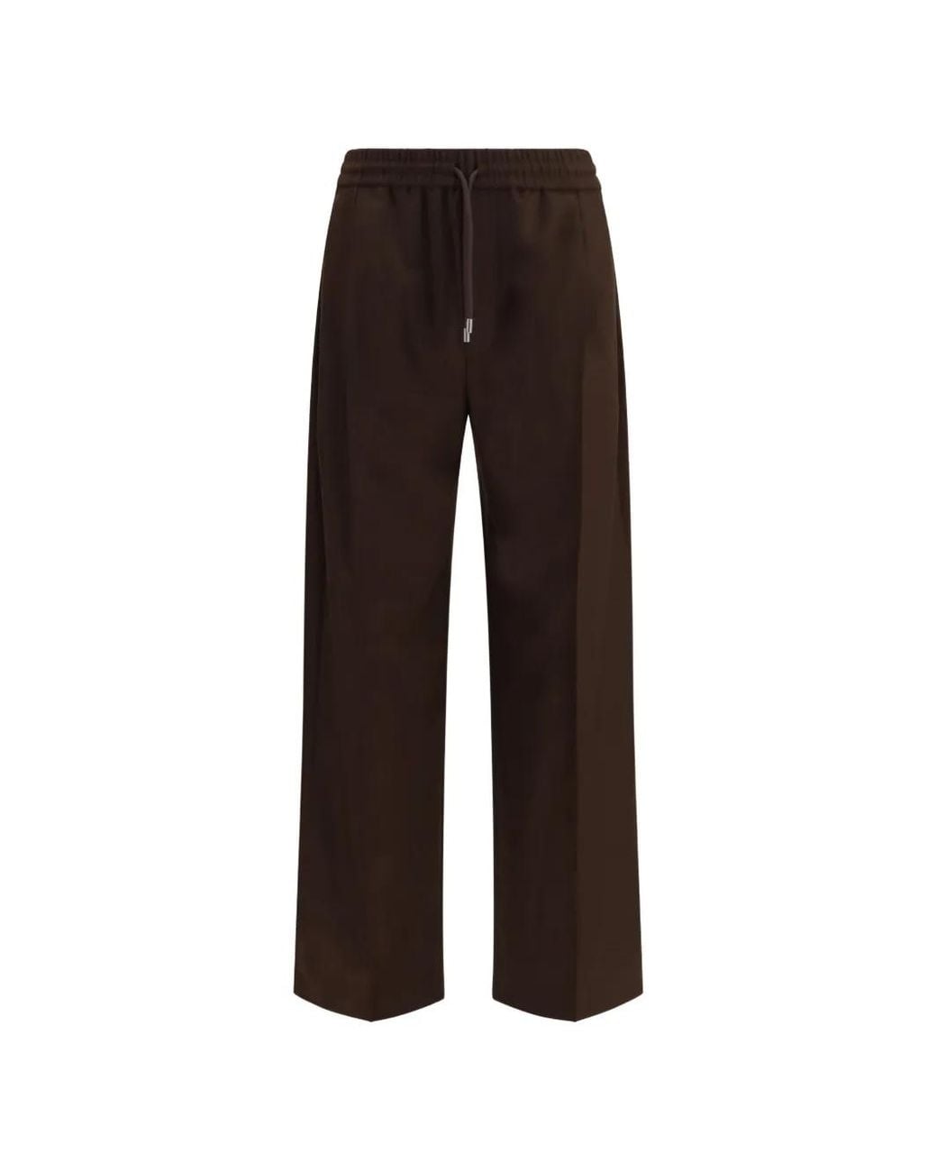 Loewe Brown Drawstring Wool Trousers for men