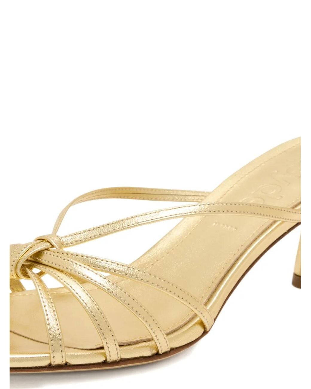 Aeyde Metallic 55Mm Abby Leather Heeled Mules