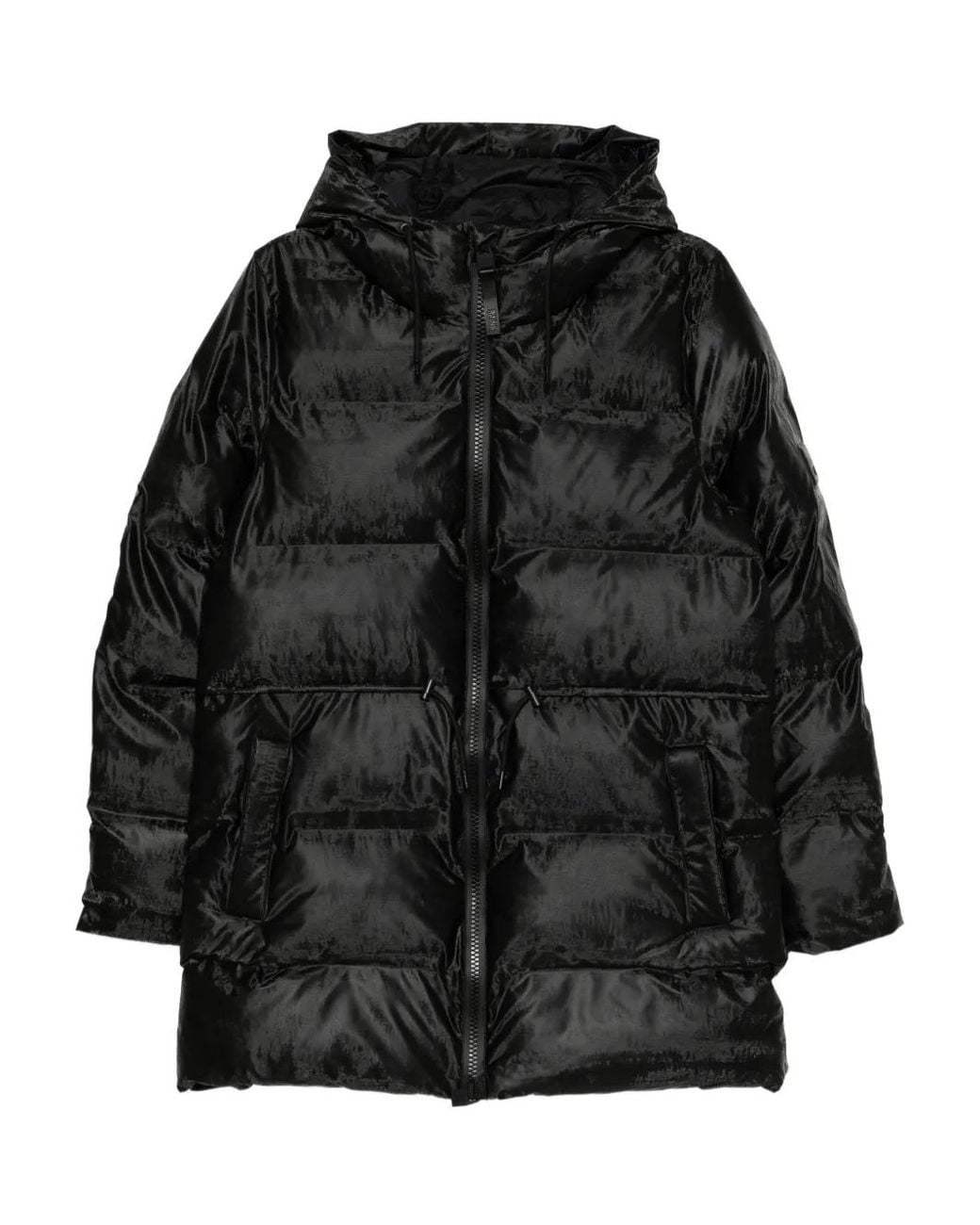 Rains Black Alta Puffer Jacket