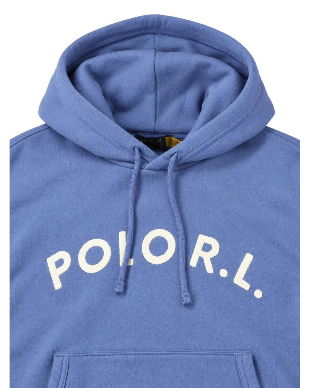 Polo Ralph Lauren Blue Logo-Print Drawstring Hoodie for men