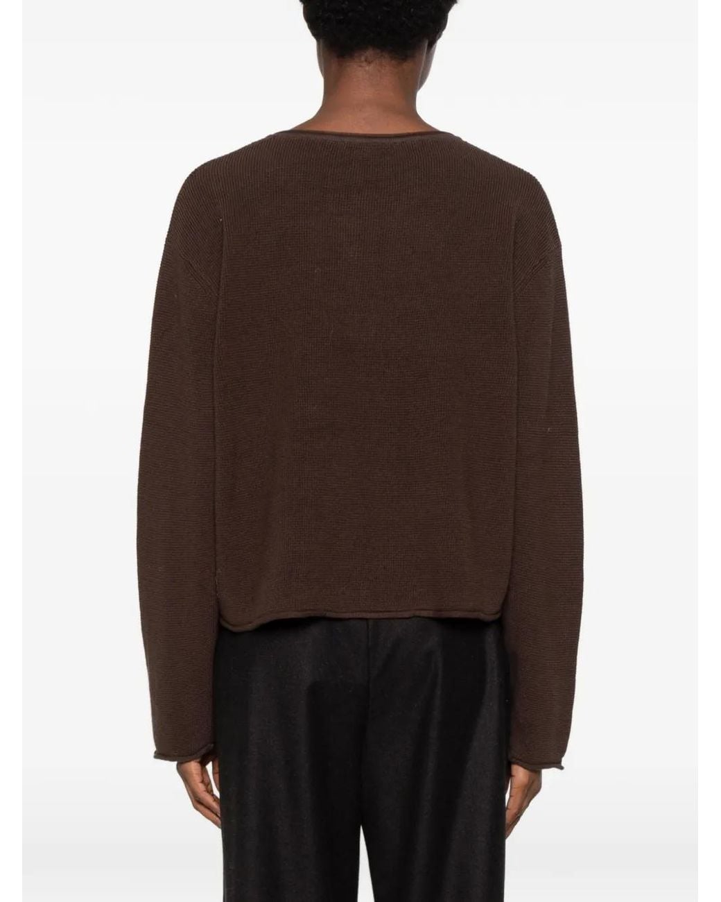 Low Classic Brown V-Neck Sweater