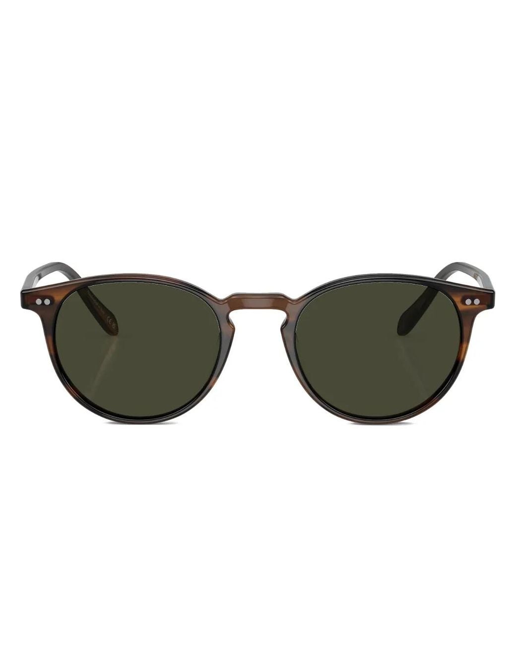 Oliver Peoples Green Riley Round-Frame Sunglasses
