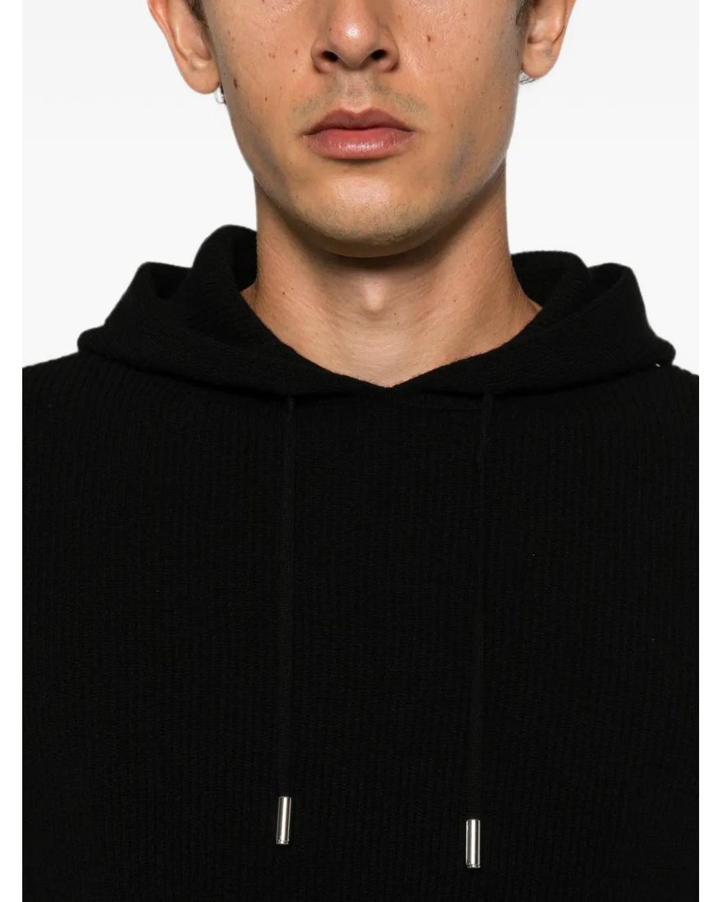 Magazzino Ricambi Black Drawstring Hoodie for men