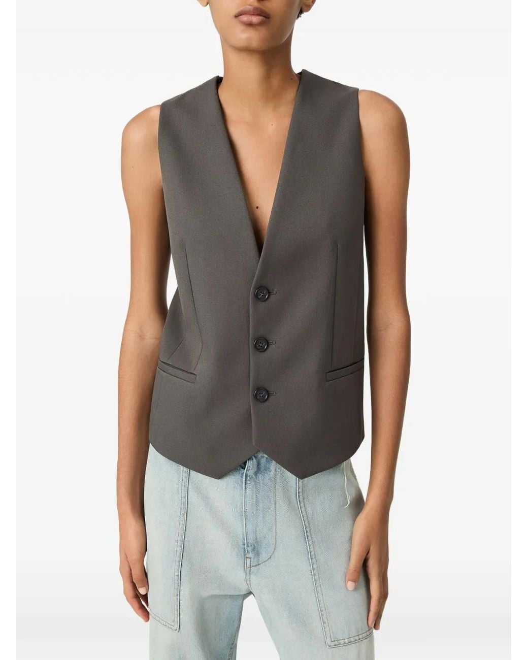 MM6 by Maison Margiela Gray Replaced Back Gilet