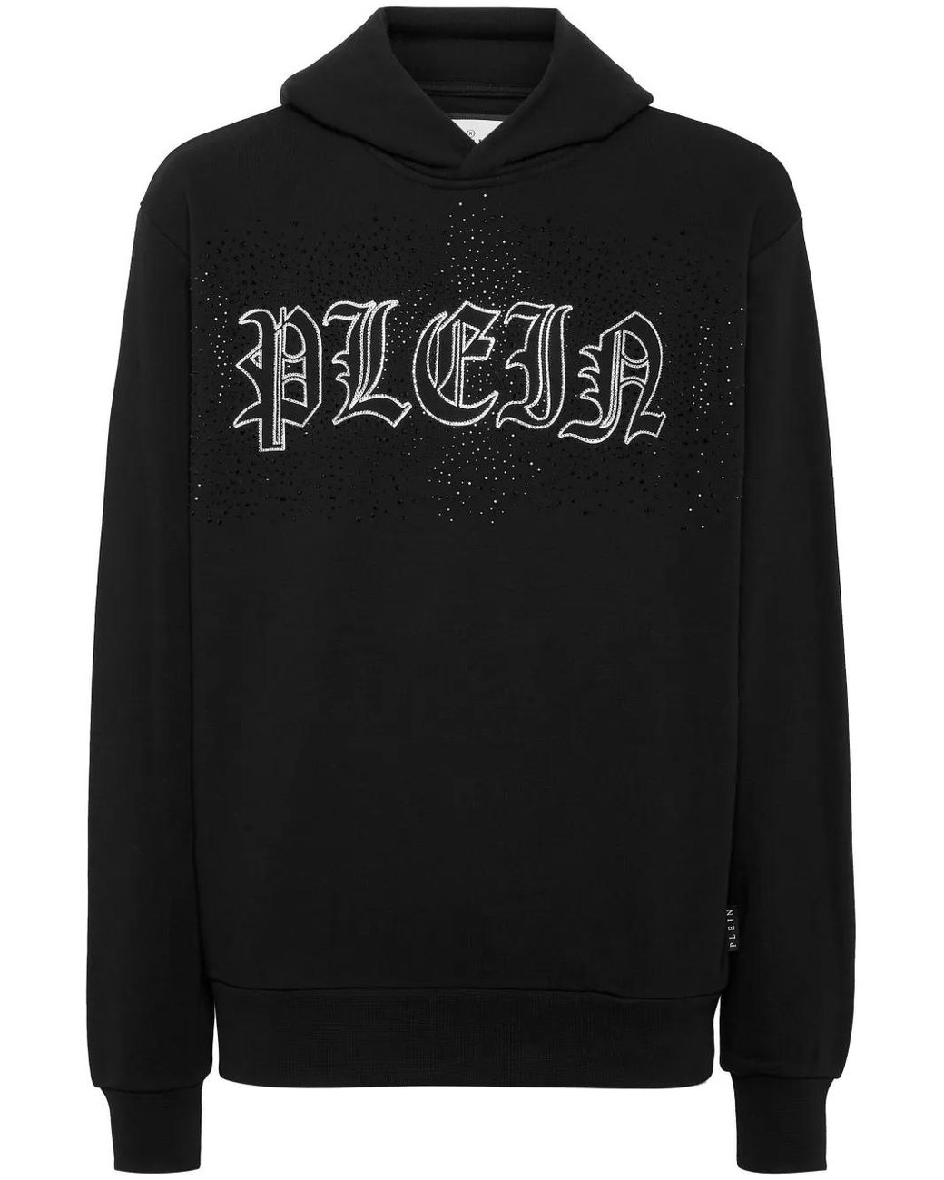 Philipp Plein Black Gothic Plein-Print Hoodie for men