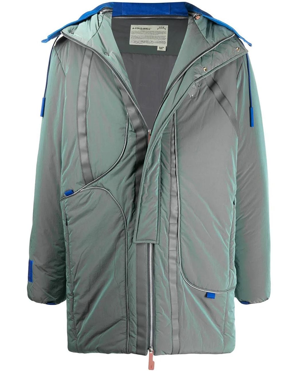 A_COLD_WALL* Blue Iridescent Padded Coat for men
