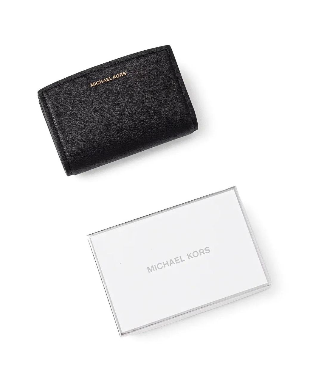 MICHAEL Michael Kors Black Bryant Medium Pebbled Leather Wallet