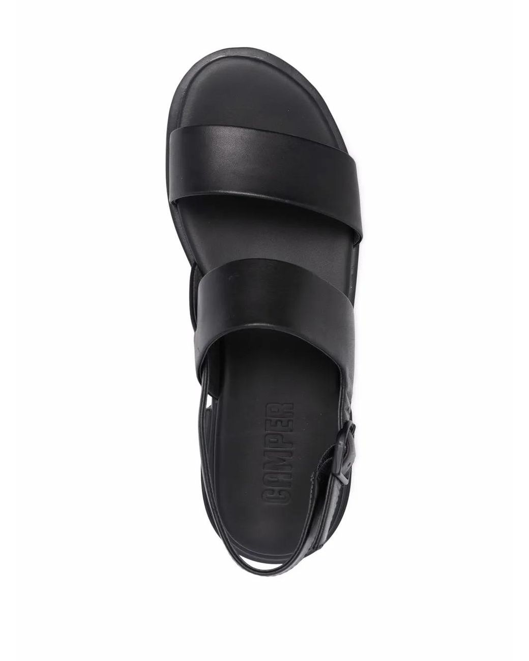 Camper Black Edy Slingback Leather Sandals