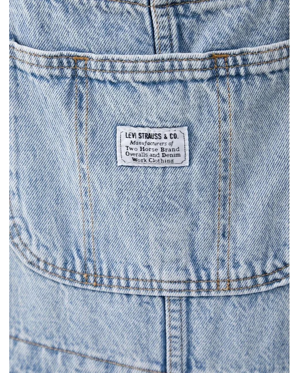 Levi's Blue Utility Straight-Leg Denim Overalls