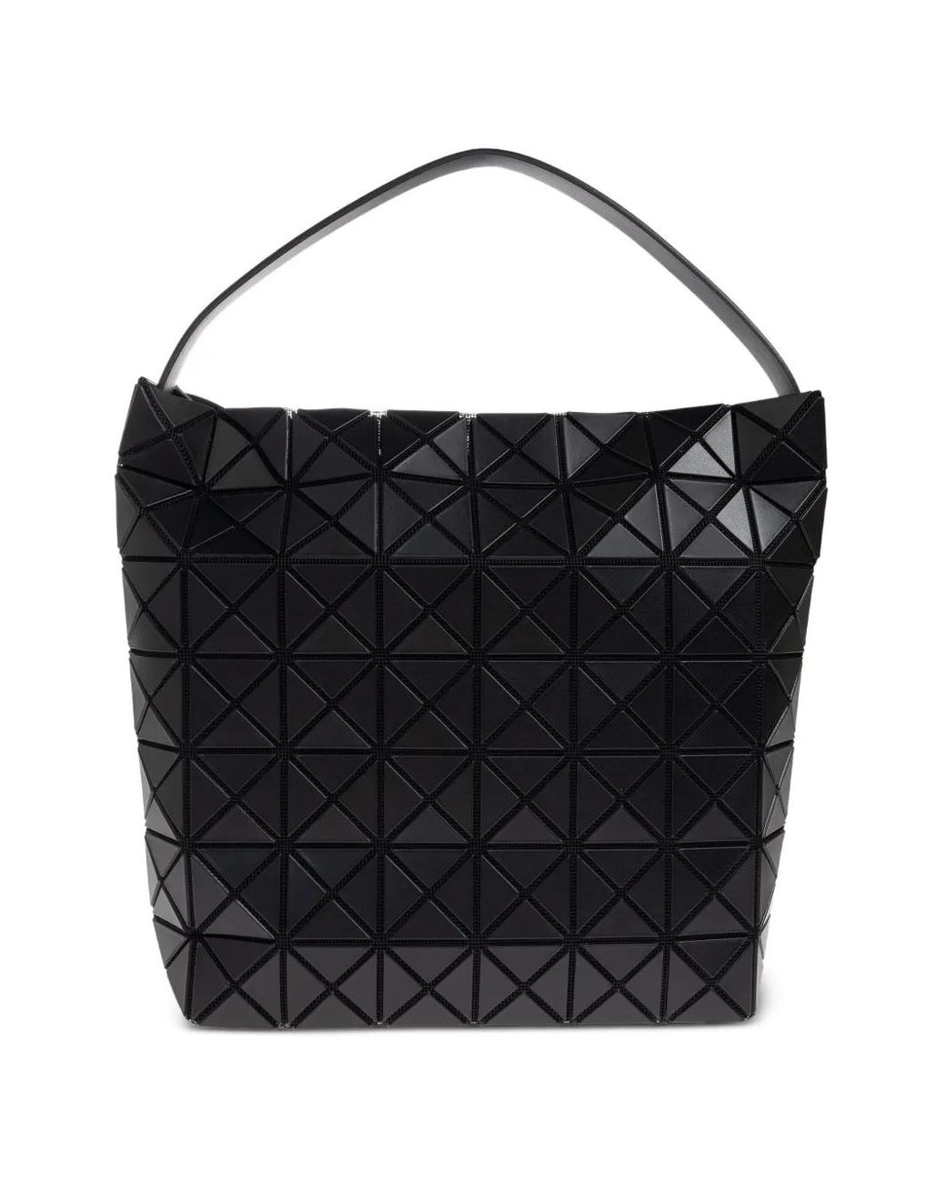 Issey Miyake Black Small Geometric-Pattern Tote Bag