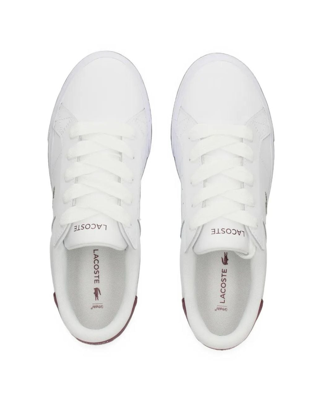 Lacoste White Logo-Patch Platform Sneakers