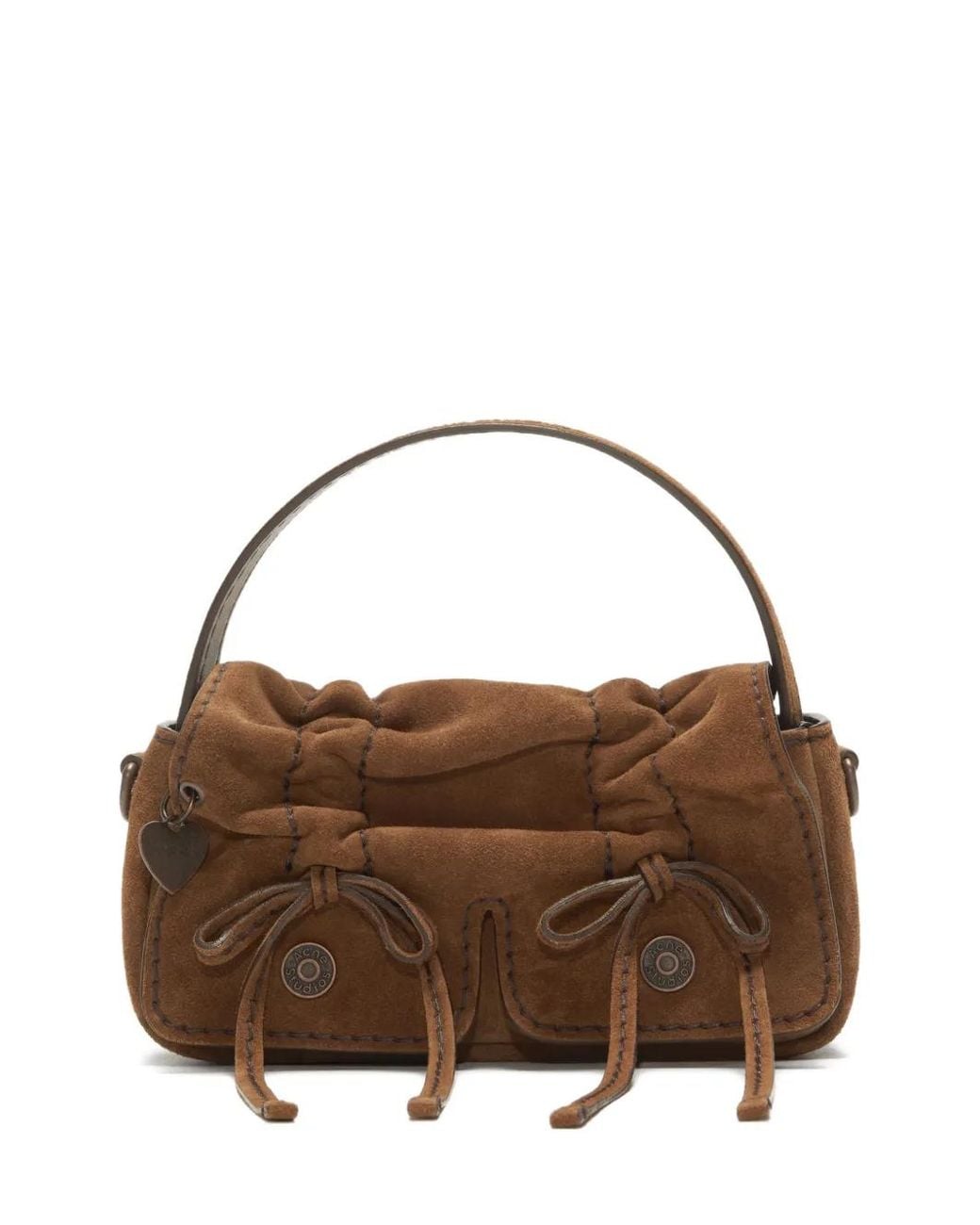 Borsa Micro Con Tasche di Acne in Brown