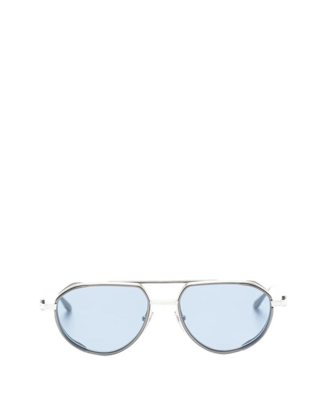 Akoni White Geometric-Frame Sunglasses