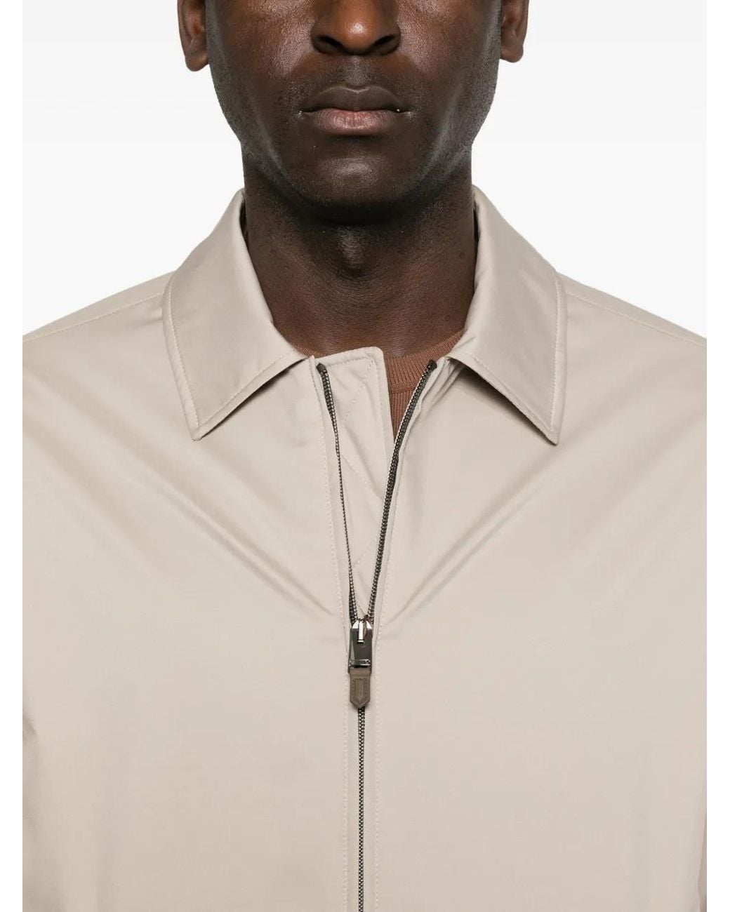 Canali Natural Zip-Up Jacket for men