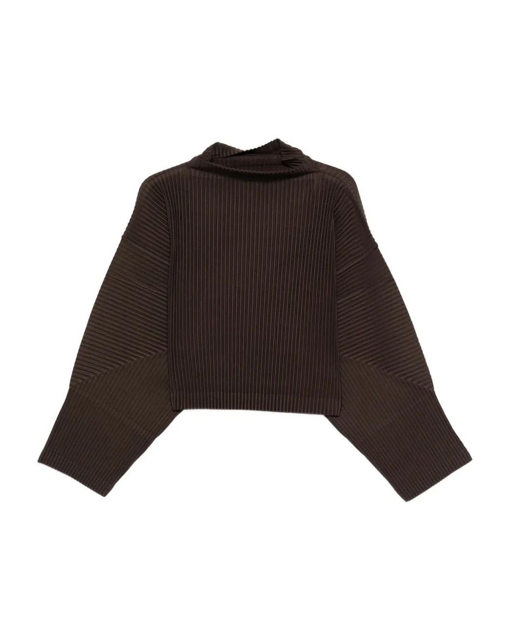 Homme Plissé Issey Miyake Black Mc June Pleated High-Neck T-Shirt for men