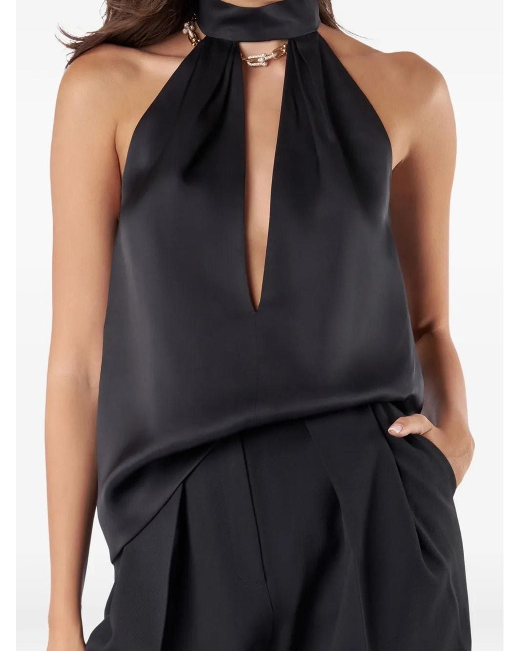 Top Con Cuello Halter Il Volo de color Black