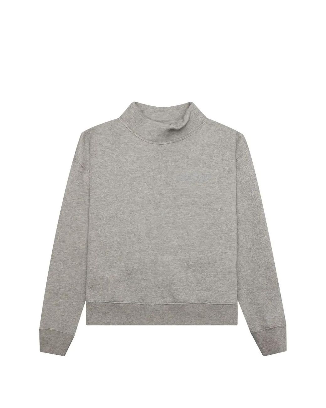 Fear Of God Gray Funnel-Neck Logo Shirt for men