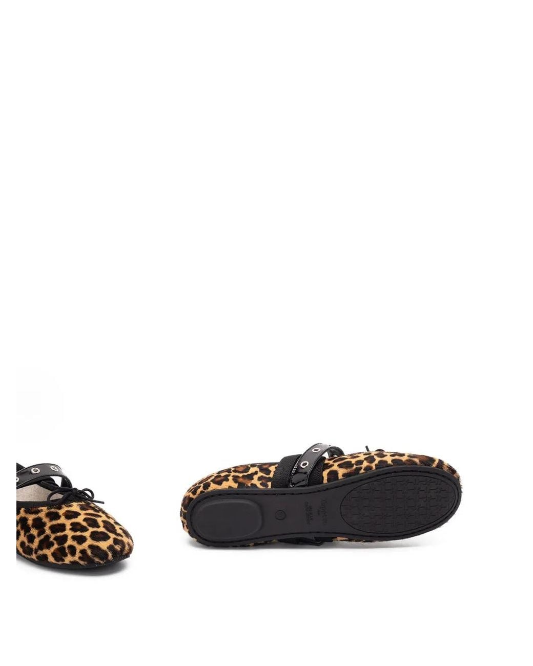Repetto White Noir Leopa Leopard Print Flat Shoes