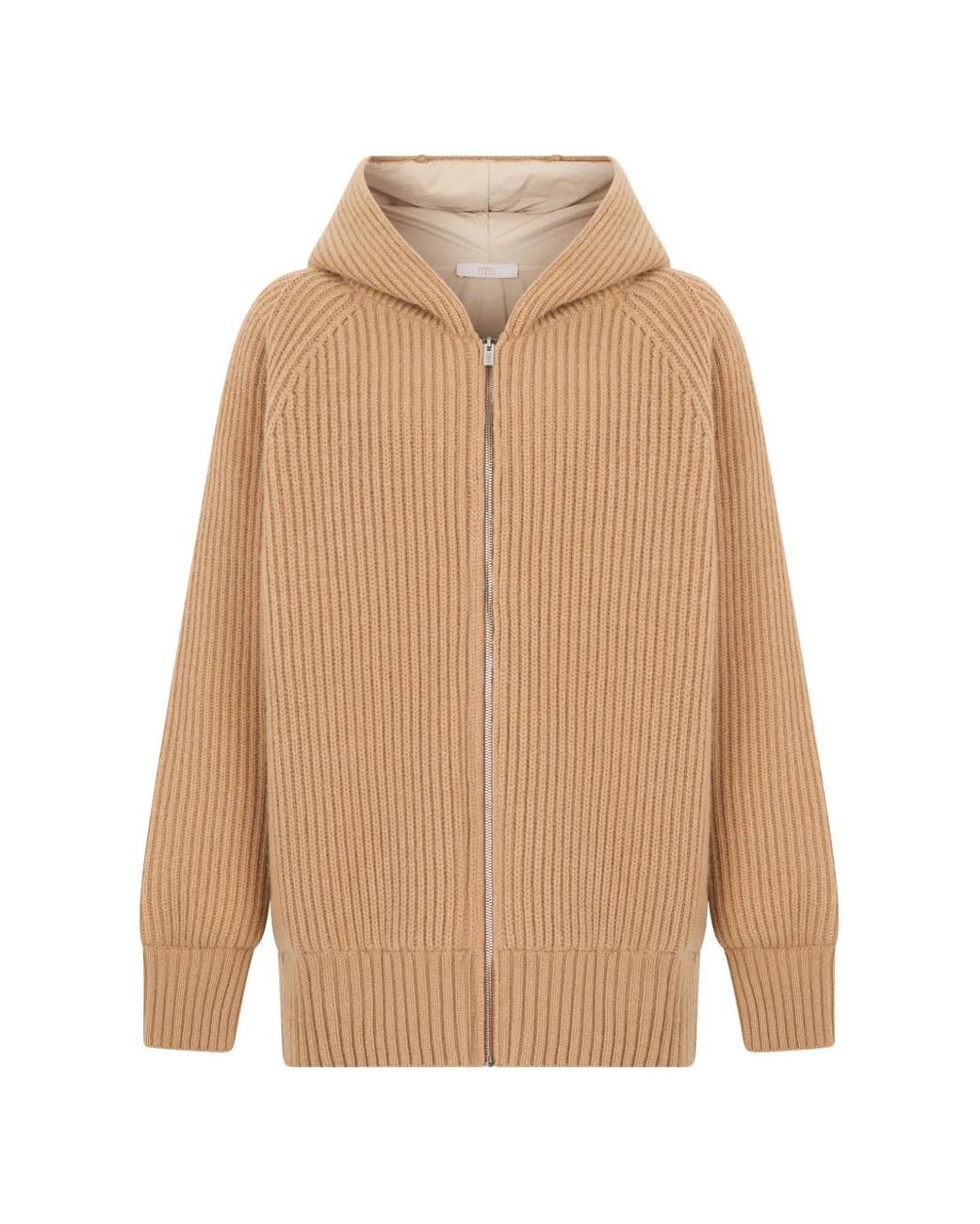 Fedeli Natural Ribbed-Knit Cashmere Cardigan