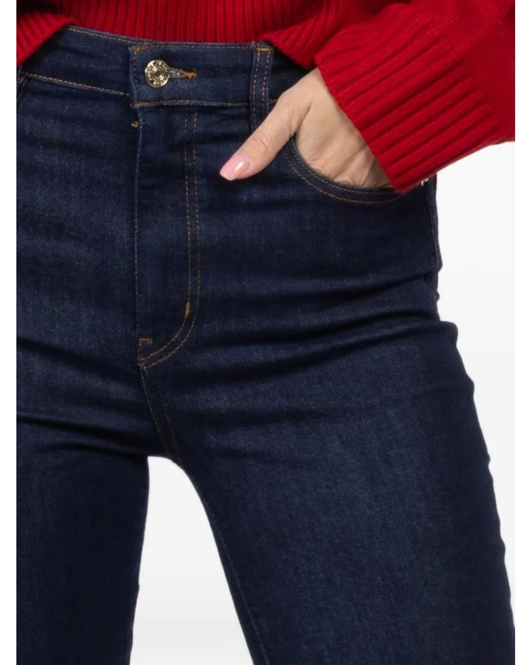 FRAME Blue Five-Pocket Design Jeans