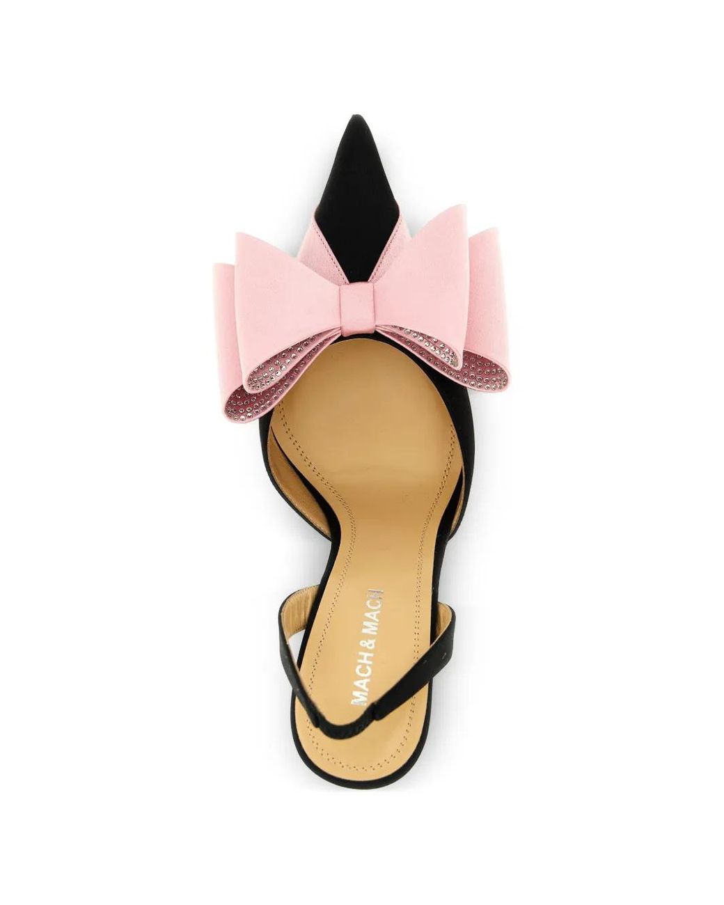 Mach & Mach Pink Le Cadeau Bow-Detail Pointed Pumps