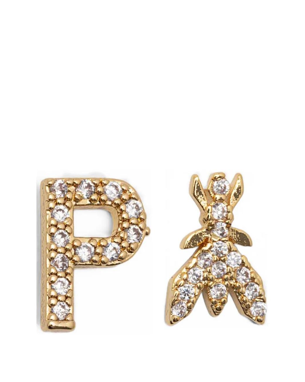 Patrizia Pepe Metallic Boucles D'Oreilles Fly Serties De Cristaux