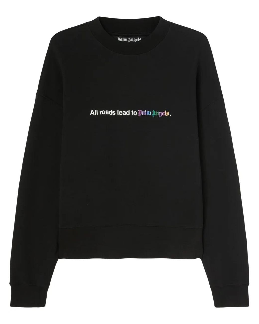 Palm Angels Black Cotton Sweatshirt for men