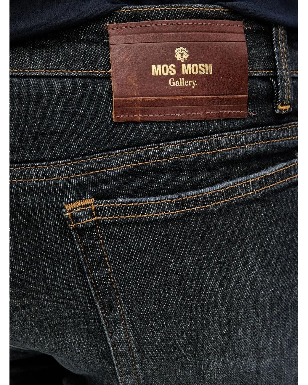 Mos Mosh Black Regular-Fit Jeans for men
