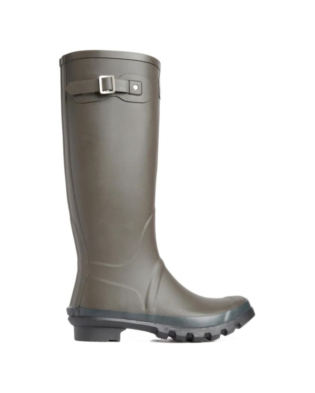 Barbour Gray X A.P.C Logo-Patch Buckle-Detail Boots for men