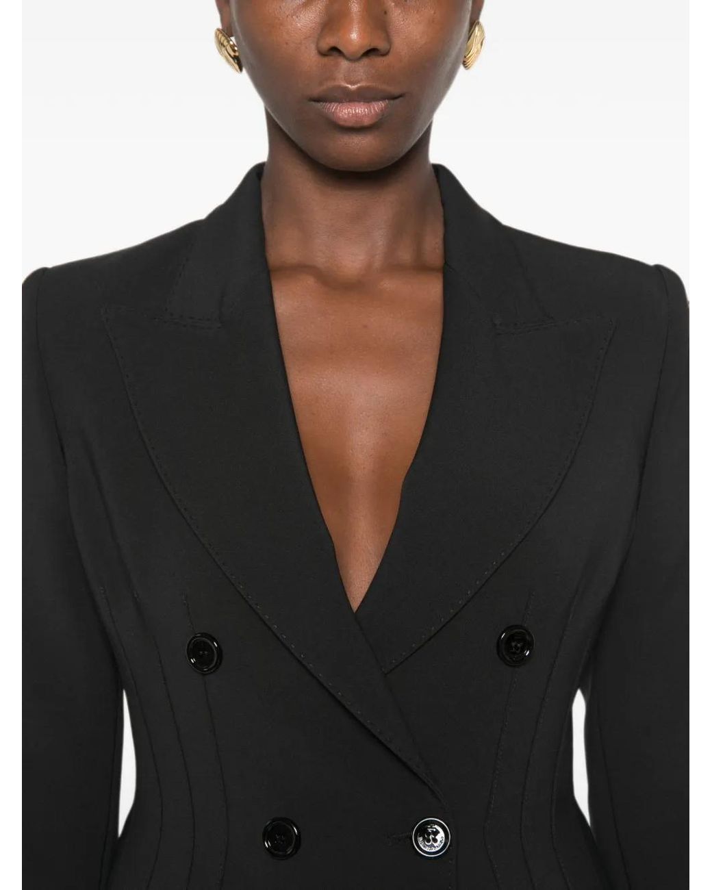 Elisabetta Franchi Black Polyester Elastane Jacket