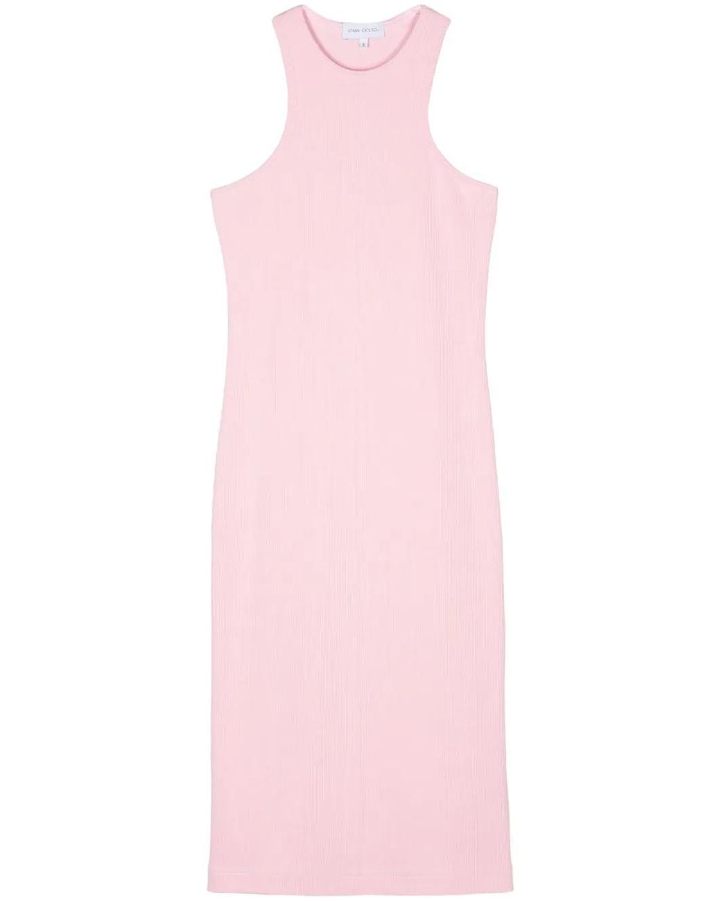 Ioana Ciolacu Pink Fine-Ribbed Dress