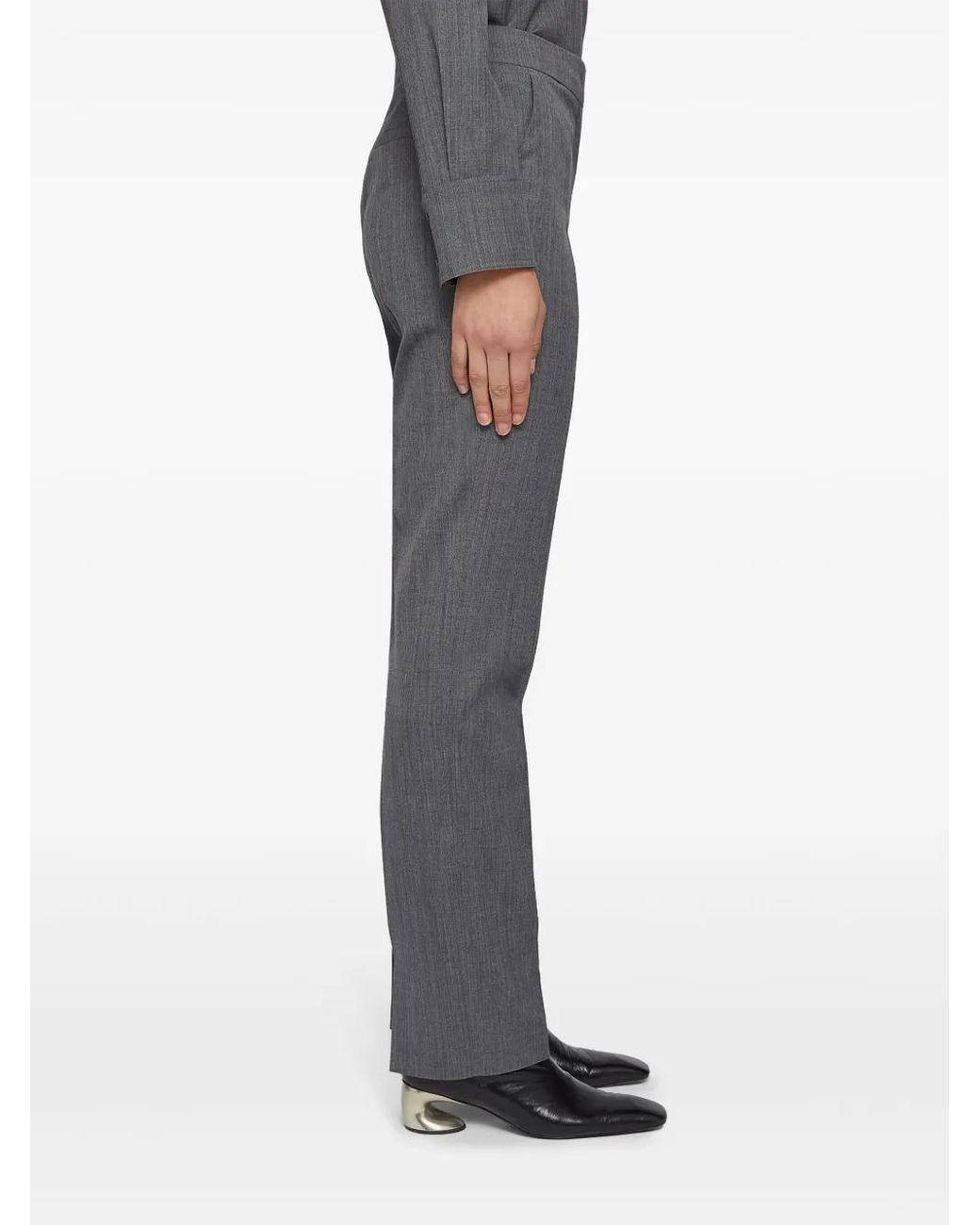 Jil Sander Wollen Pantalon in het Gray