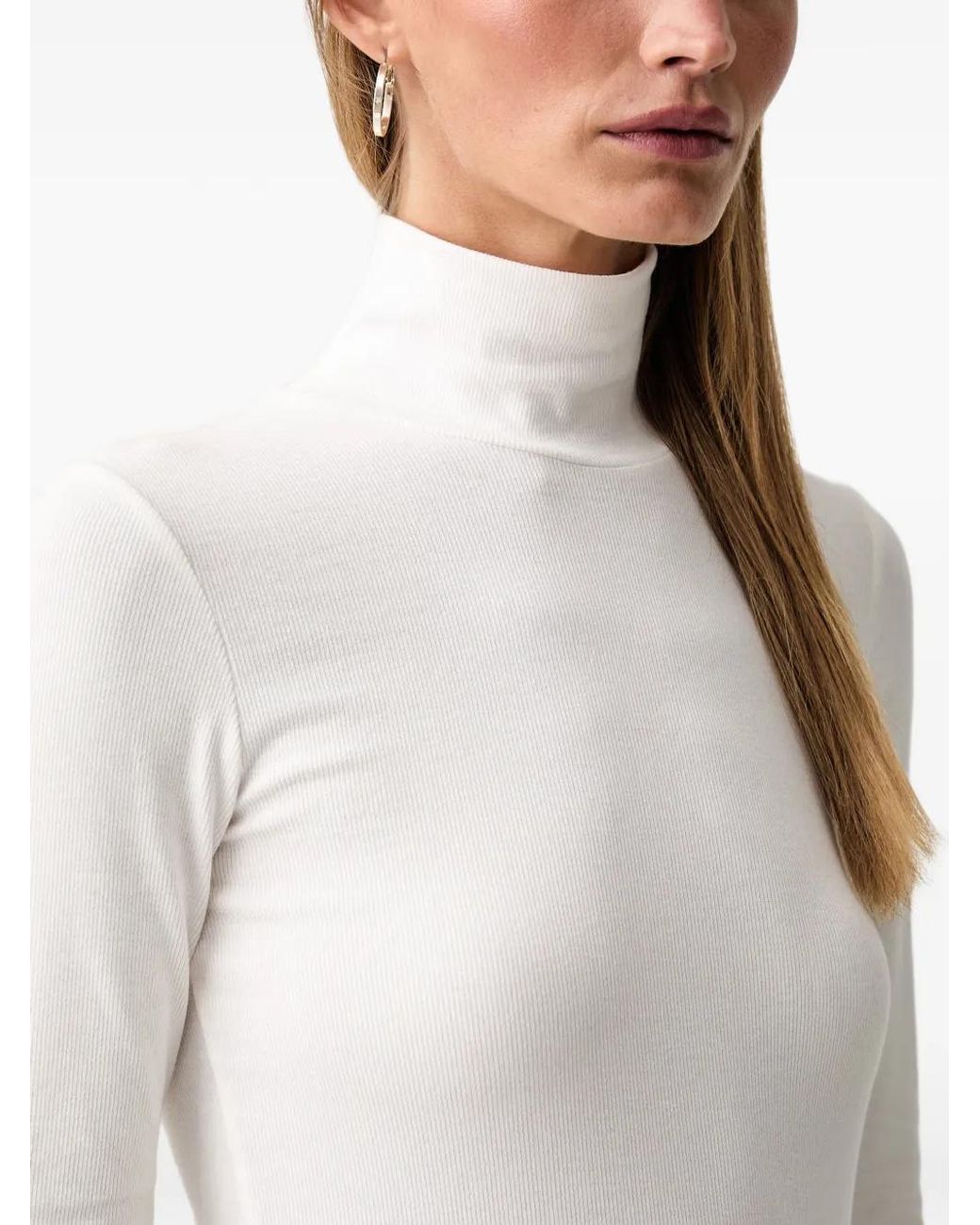 Marc O' Polo Black Ribbed-Knit Turtleneck Top