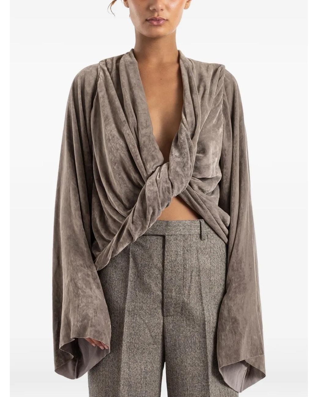 Rick Owens Brown Twist Top