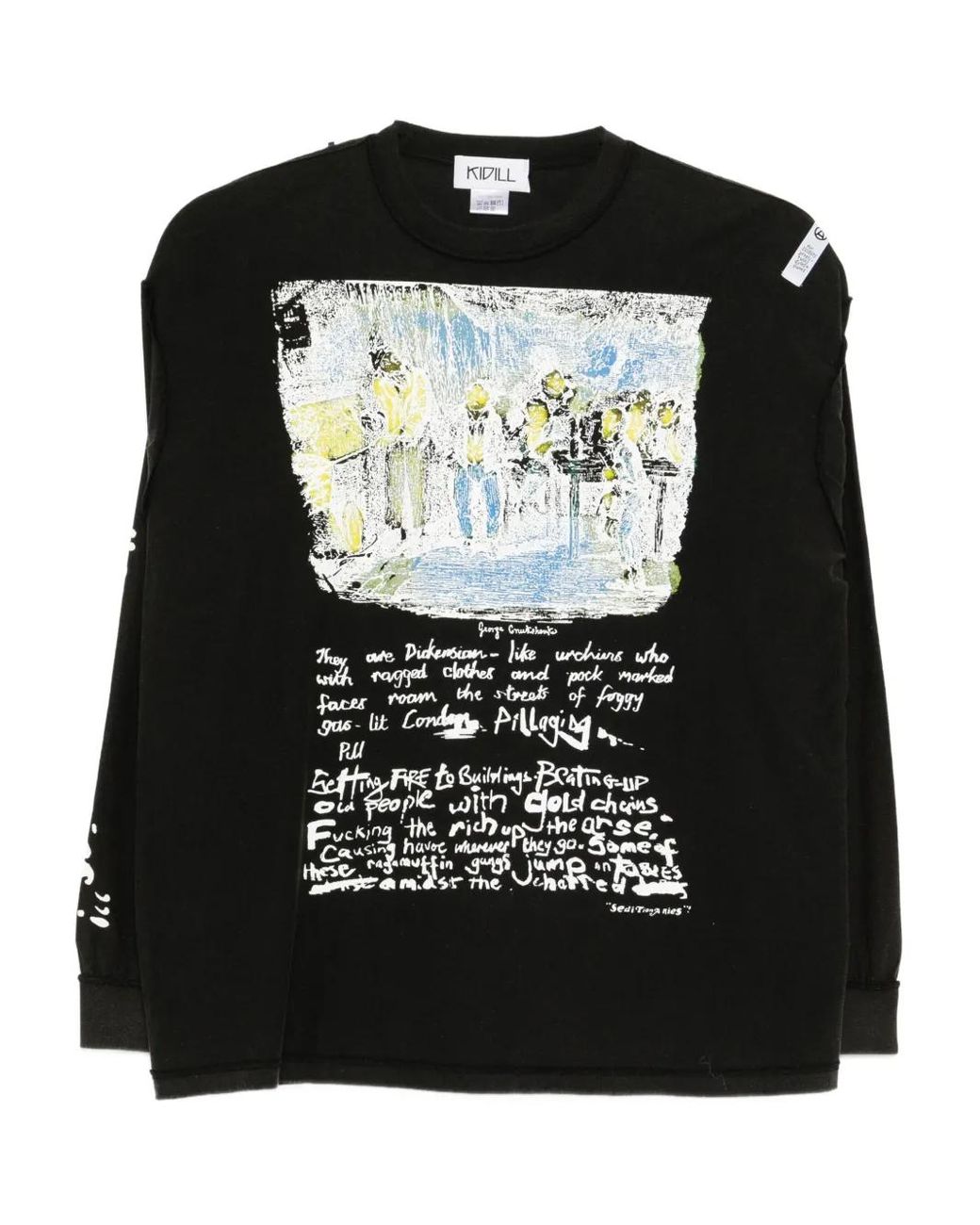 【KIDILL】LAYERED SHIRT Kidill Seditionaries T-Shirt in Black for Men | Lyst