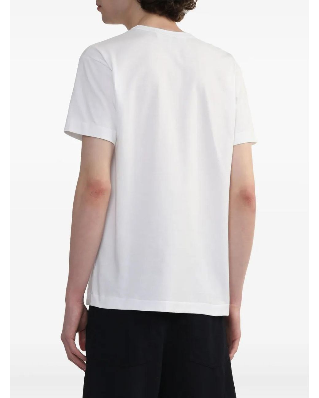 COMME DES GARÇONS PLAY White T-Shirt Print X Studs