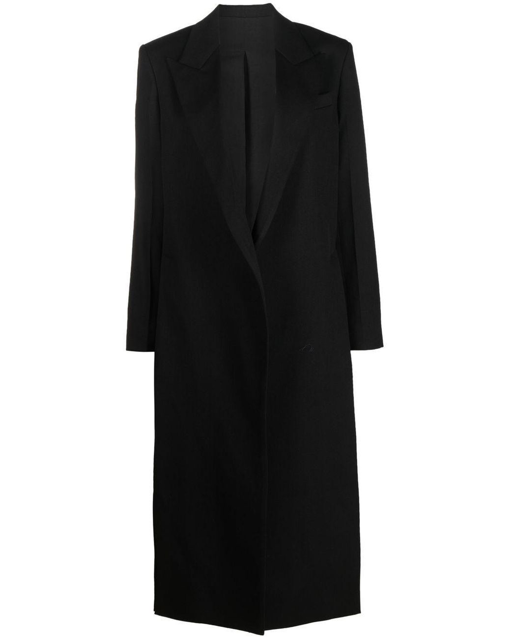Ami Paris Wool Oversized Coat in Black | Lyst