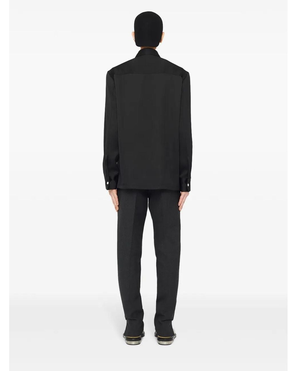 Jil Sander Black Concealed-Buttons Shirt for men