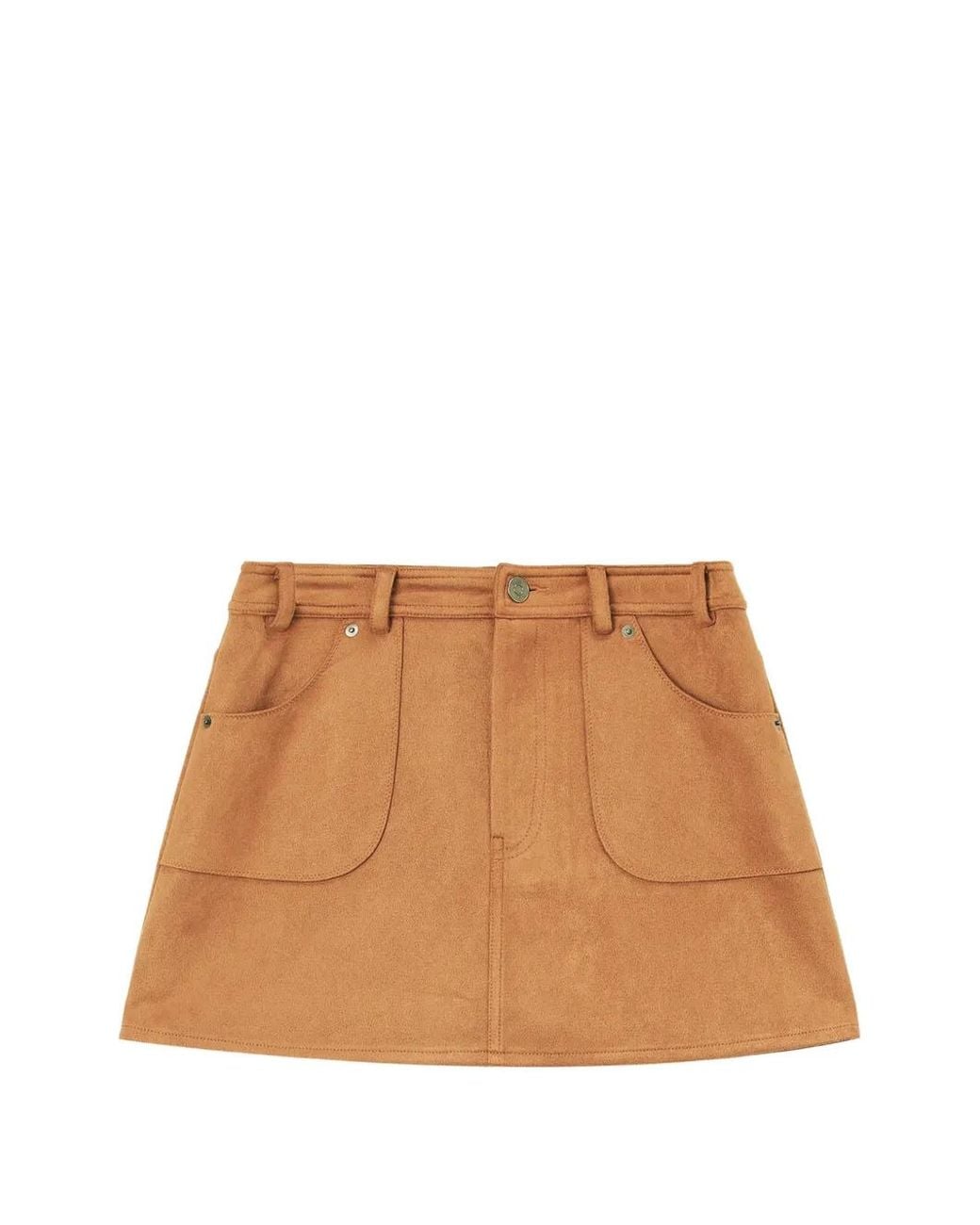 B+ AB Mini-Rok Met A-Lijn in het Natural