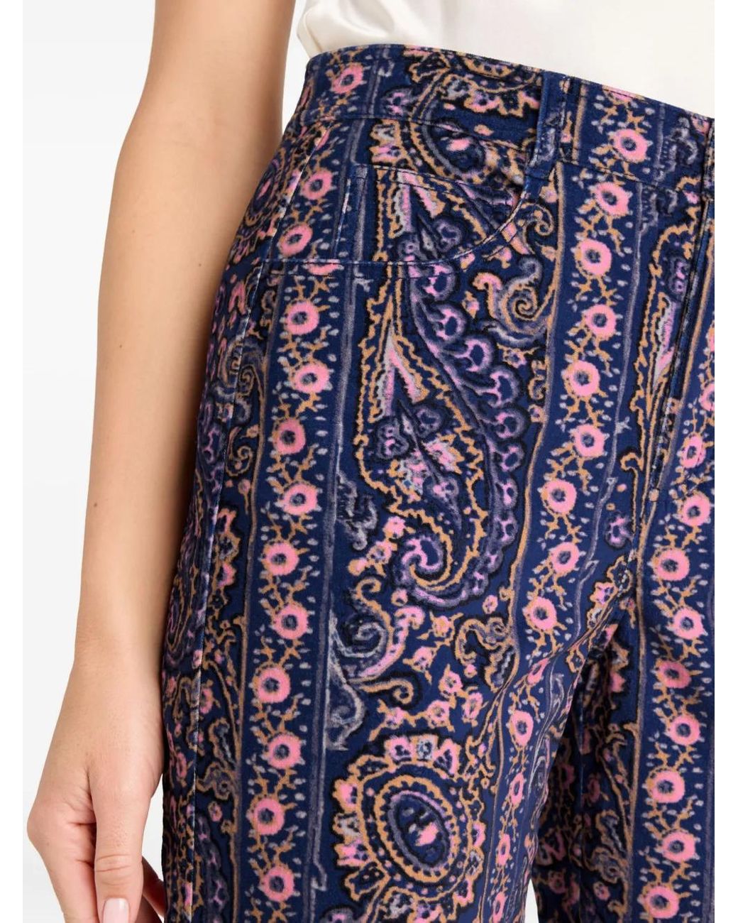 Cinq À Sept Betsey Broek Met Paisley-Print in het Blue
