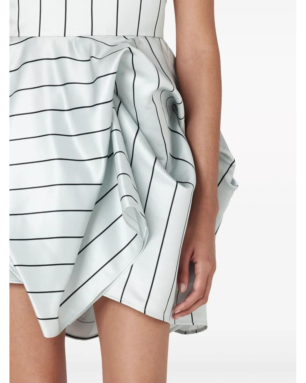 J.W. Anderson Gray Sleeveless Peplum Minidress